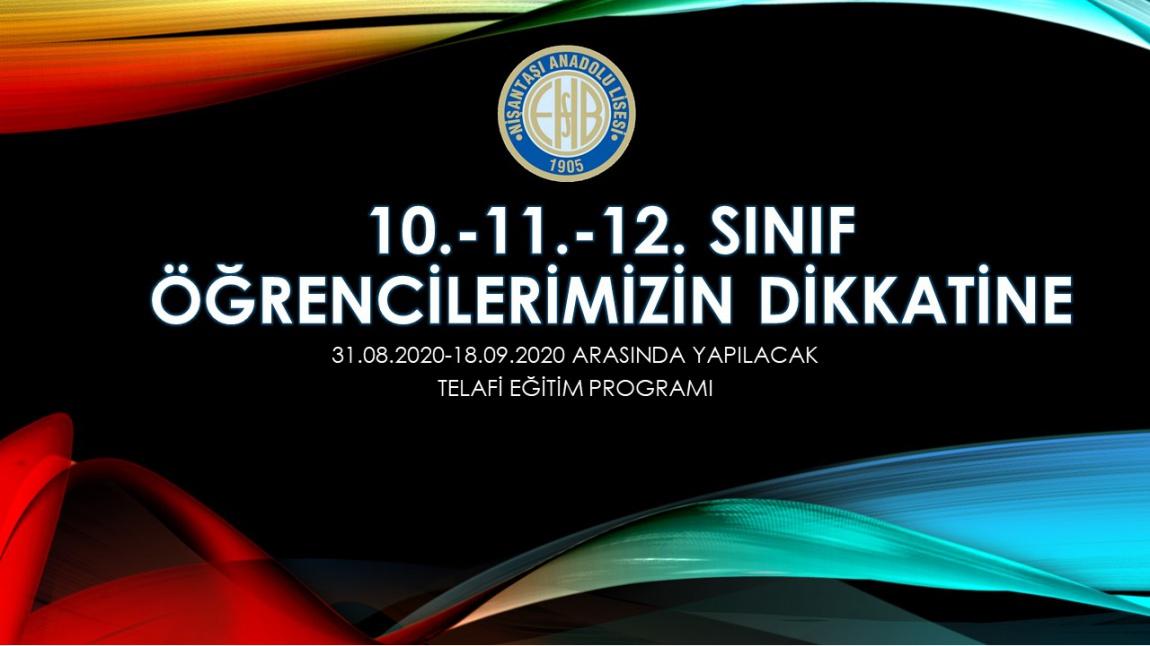 10.-11.-12. SINIF ÖĞRENCİLERİMİZE YÖNELİK TELAFİ EĞİTİM PROGRAMI